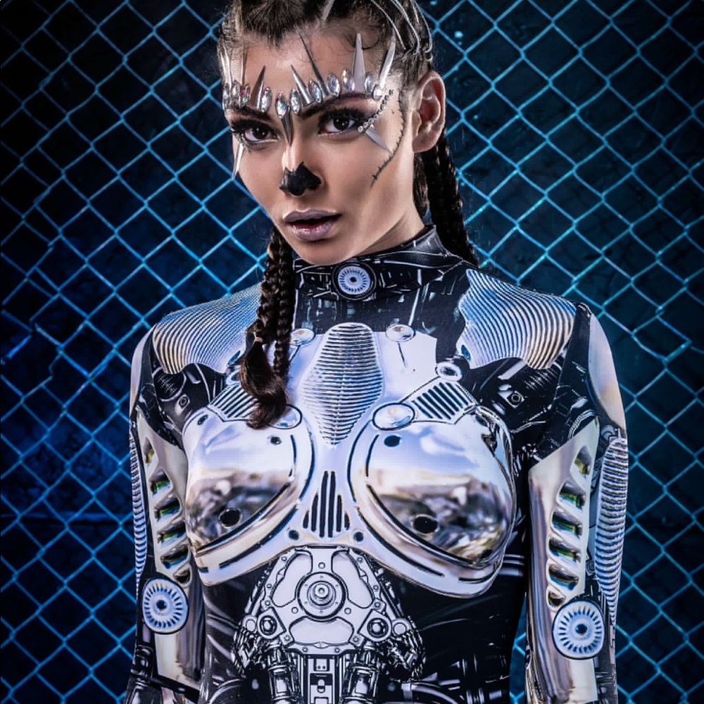 Halloween Cosplay Steampunk Cyborg Robot Costume 🤖